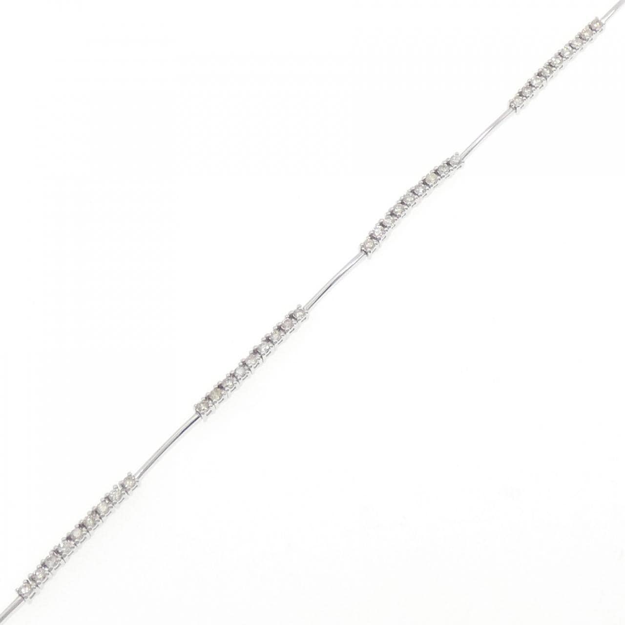K18WG ダイヤモンド ブレスレット 1.00CT
