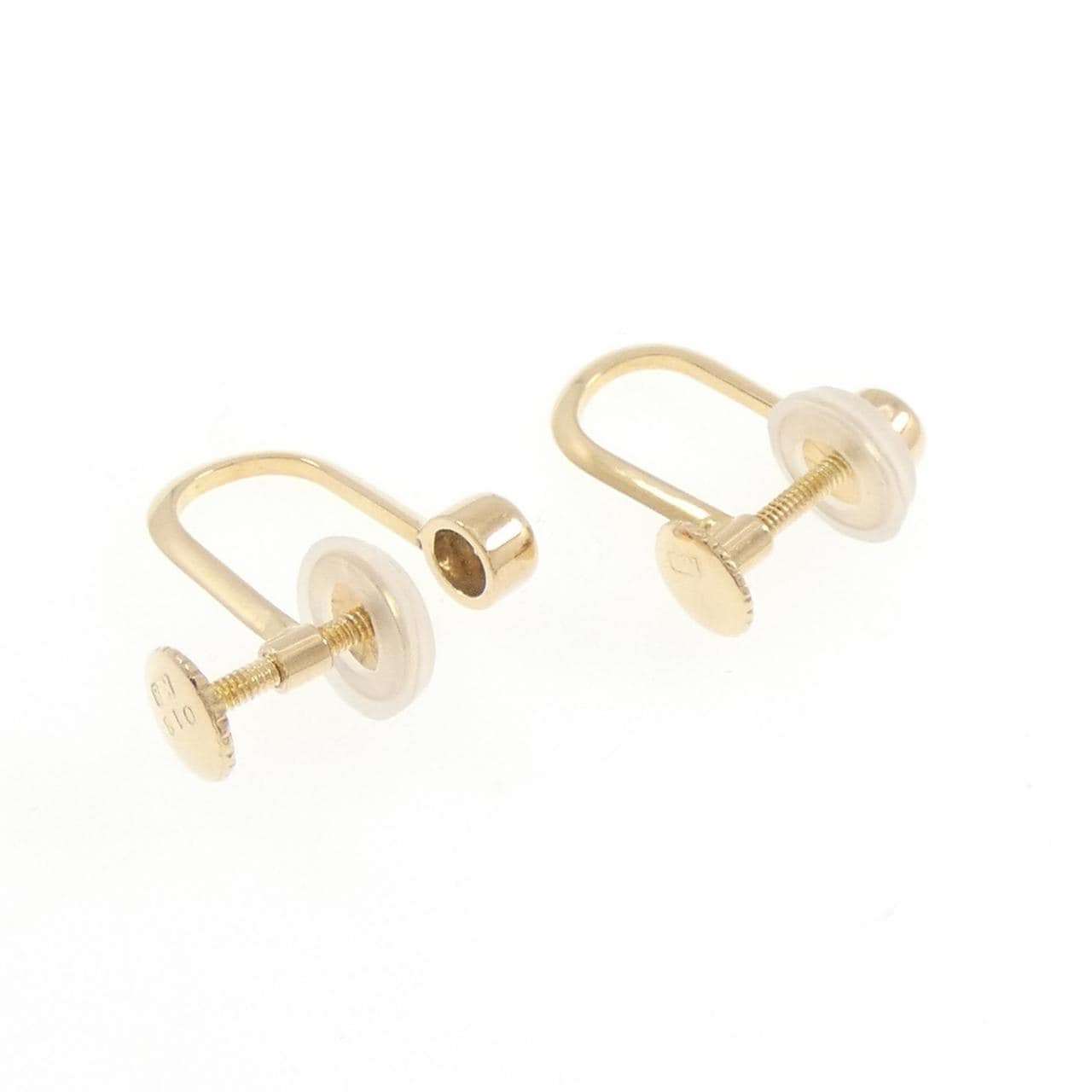 K18YG ソリティア ダイヤモンド イヤリング 0.18CT