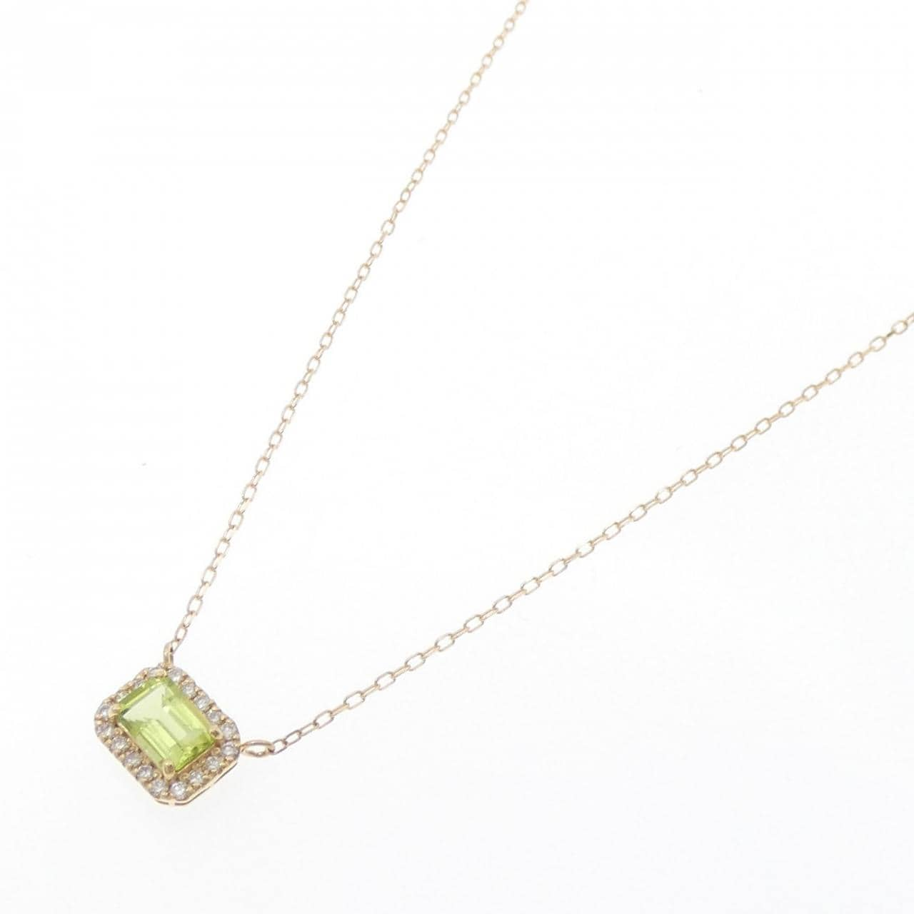 [BRAND NEW] K18YG Peridot Necklace 0.58CT