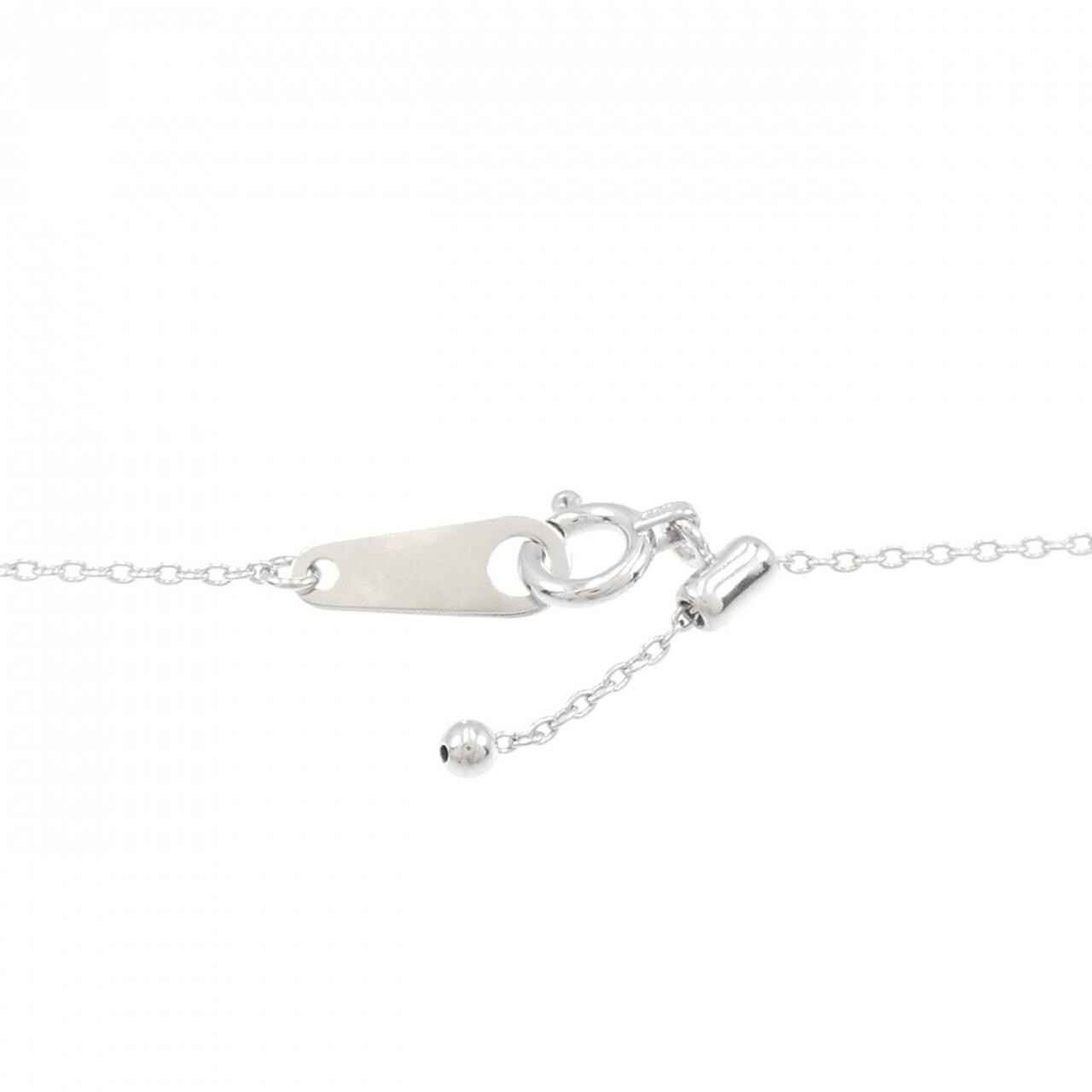 K18WG クロス ダイヤモンド ネックレス 0.34CT