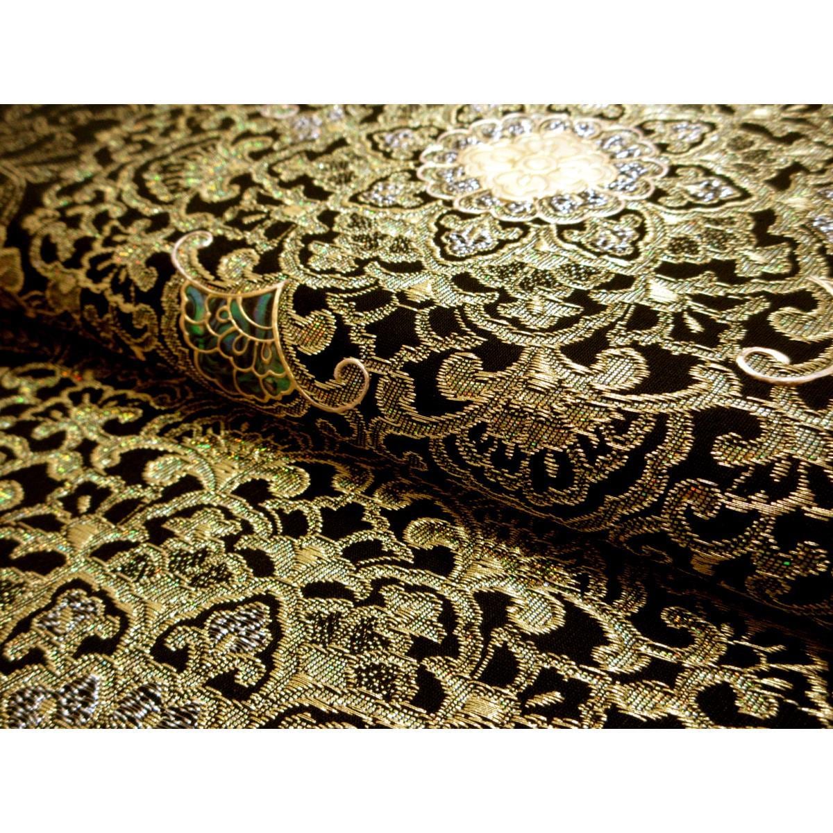 袋帯　螺鈿加工