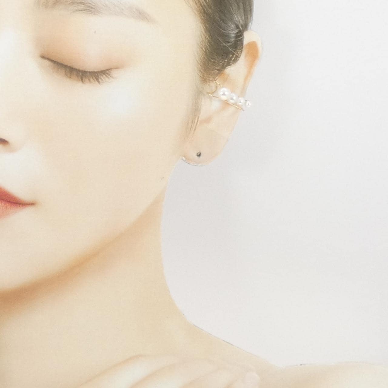 K10YG 淡水パール イヤーカフ 片耳