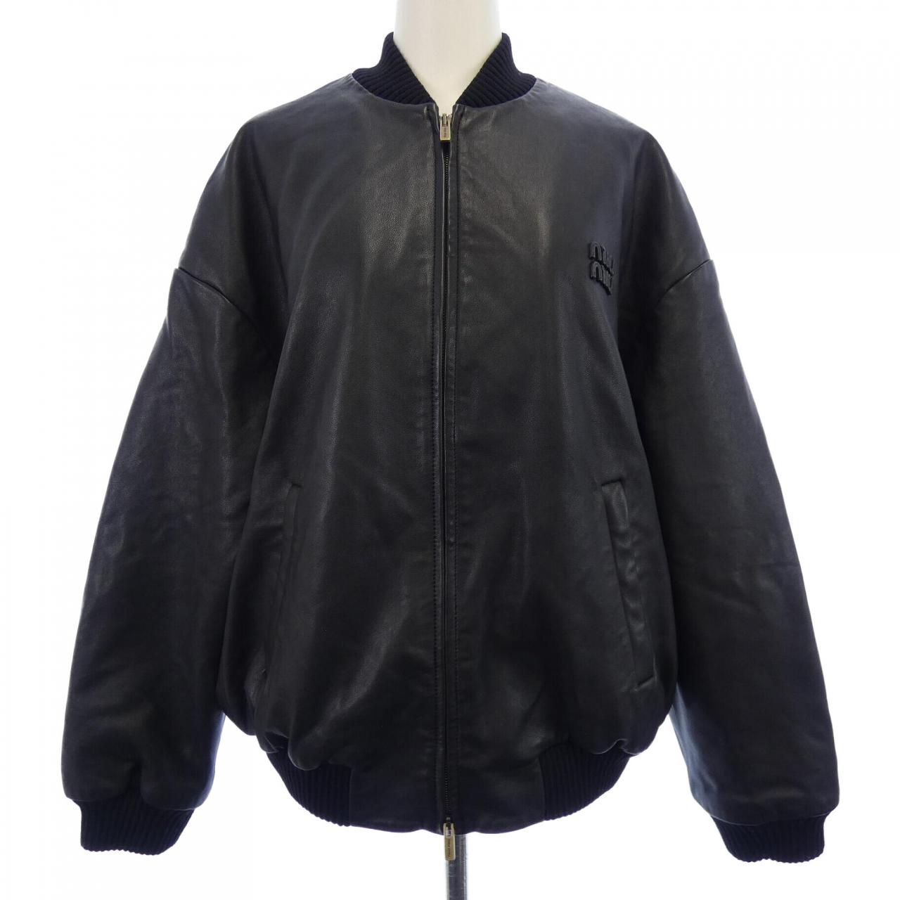 ミュウミュウ MIU MIU MIU MIU ロゴ MPV905 SOOO 1420 レザージャケット