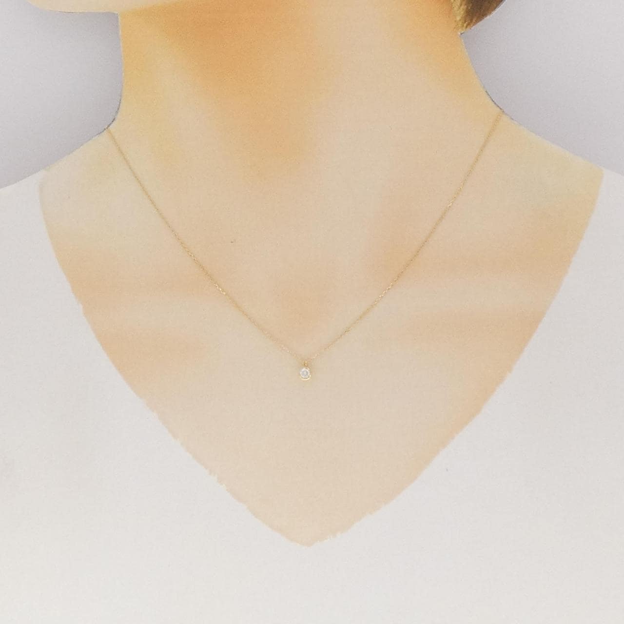 K18YG ダイヤモンド ネックレス 0.1CT
