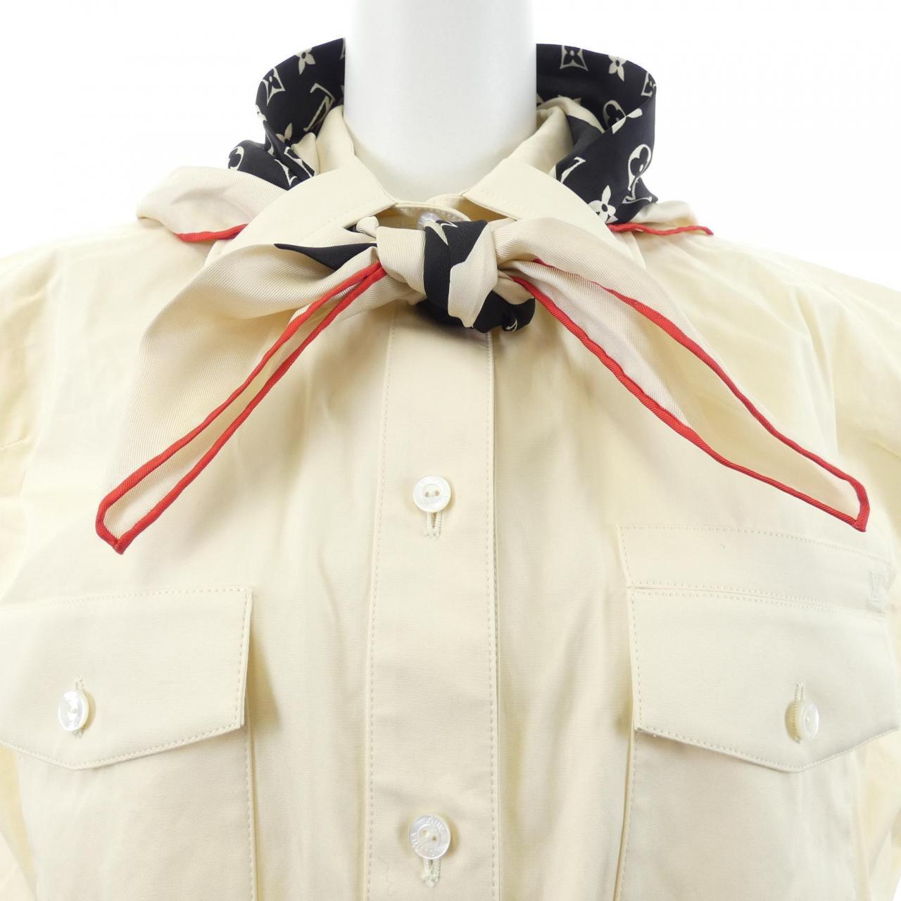 ルイヴィトン LOUIS VUITTON モノグラムスカーフサファリシャツドレス FNRO25O18 ワンピース