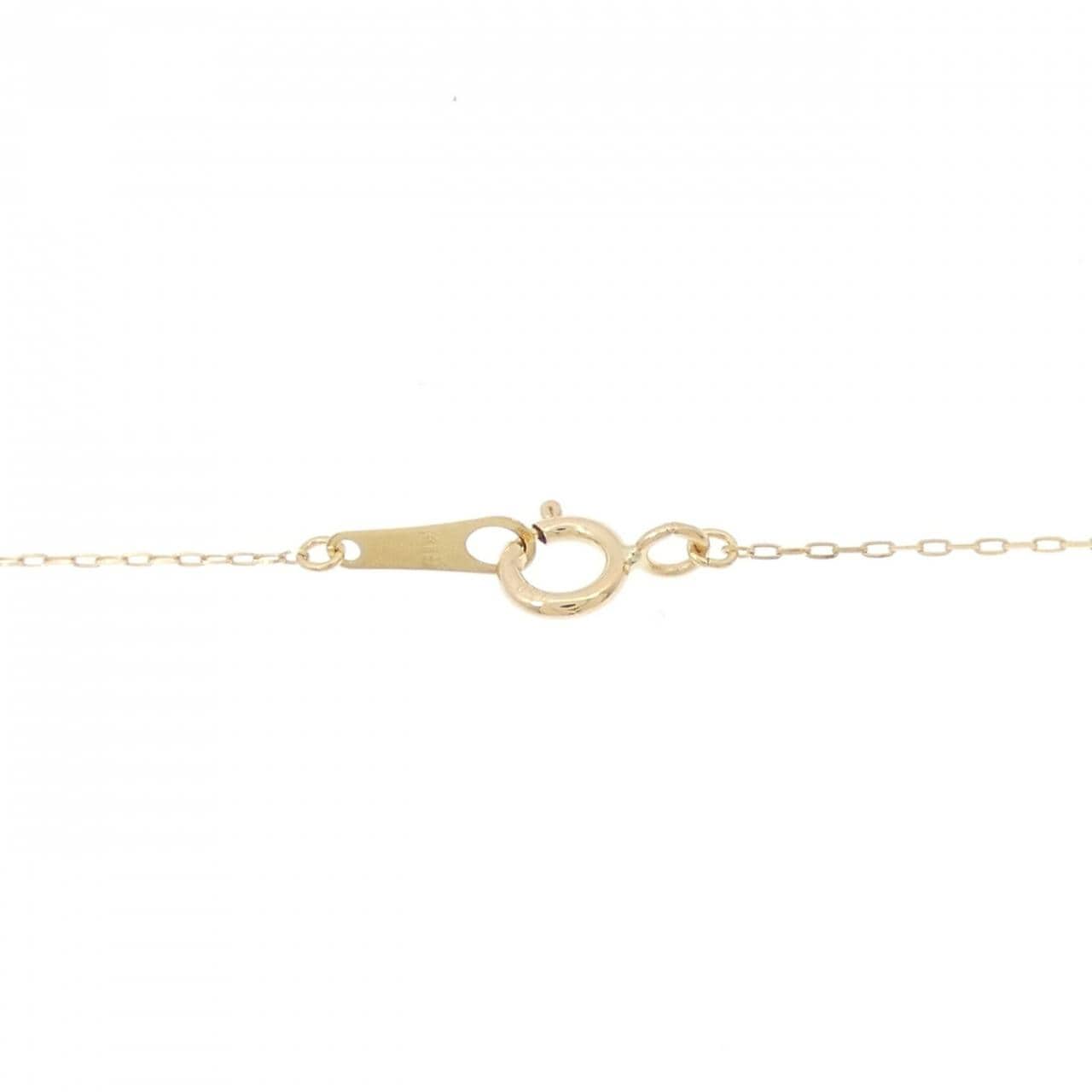 K18YG ソリティア ダイヤモンド ネックレス 0.10CT