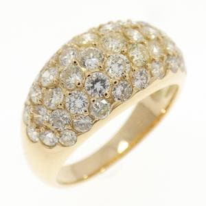 K18YG パヴェ ダイヤモンド リング 2.00CT