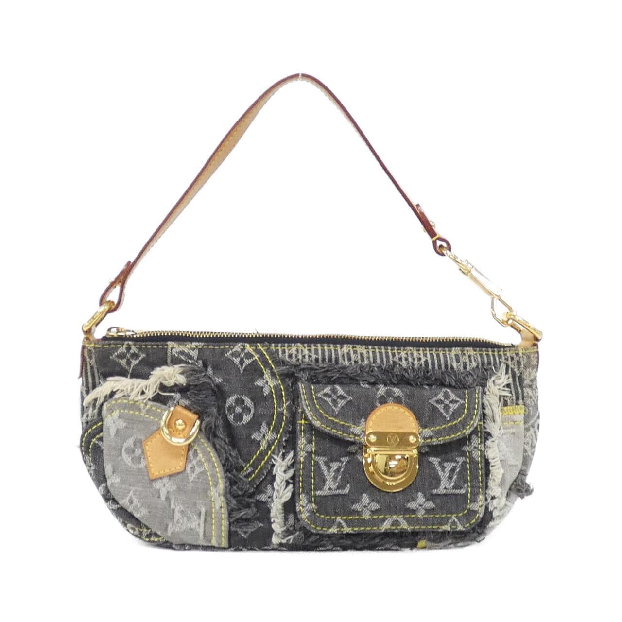 ルイヴィトン モノグラム デニム パッチワーク パウチィ M95383 ショルダーバッグ