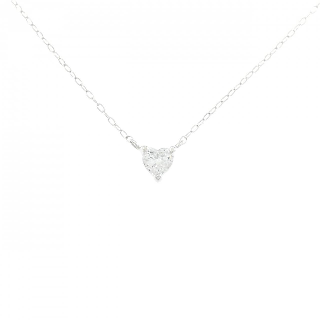 K18WG ハート ダイヤモンド ネックレス 0.24CT
