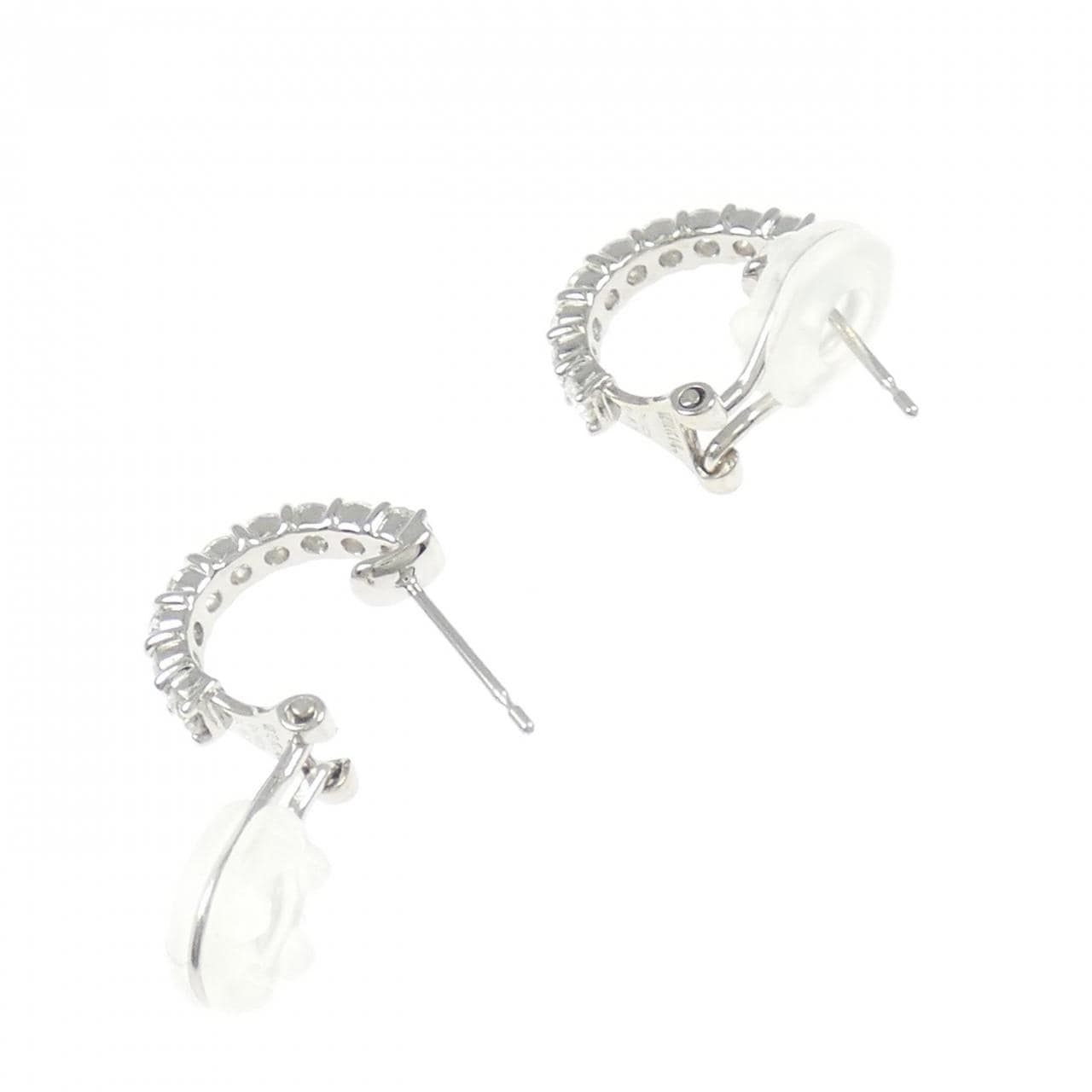 PT900/K14WG ダイヤモンド ピアス 1.00CT