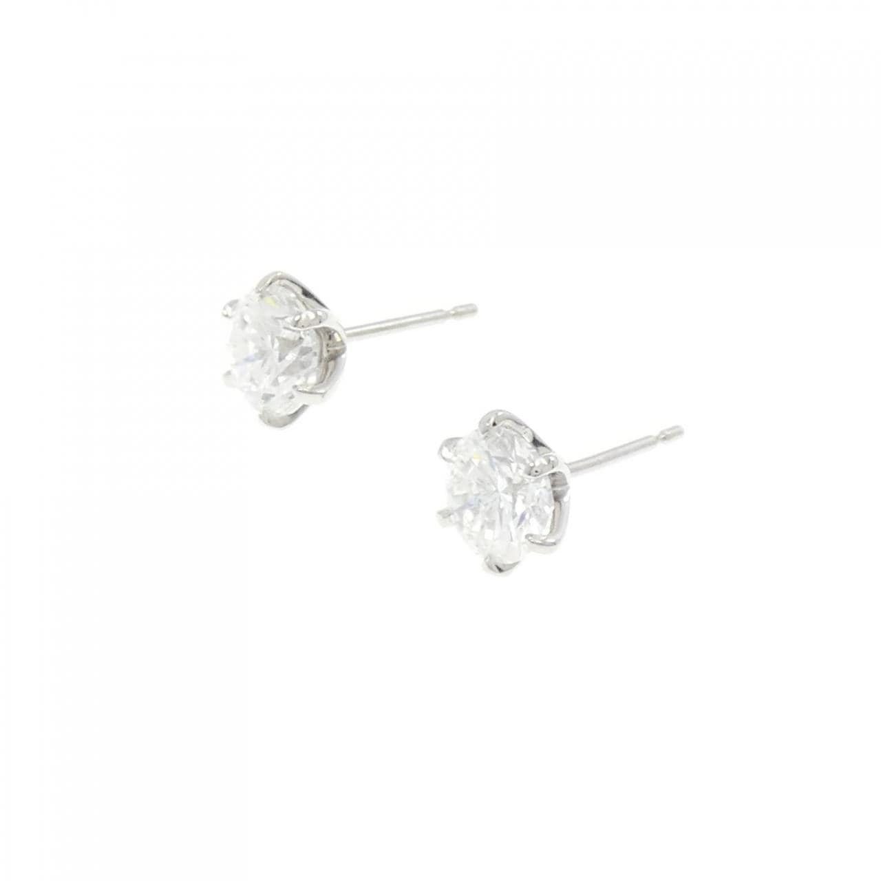 【リメイク】PT/ST ダイヤモンド ピアス 1.004CT 1.049CT G SI2 Good