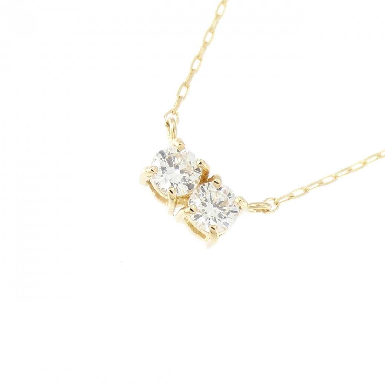 【リメイク】K18YG ダイヤモンド ネックレス 0.16CT