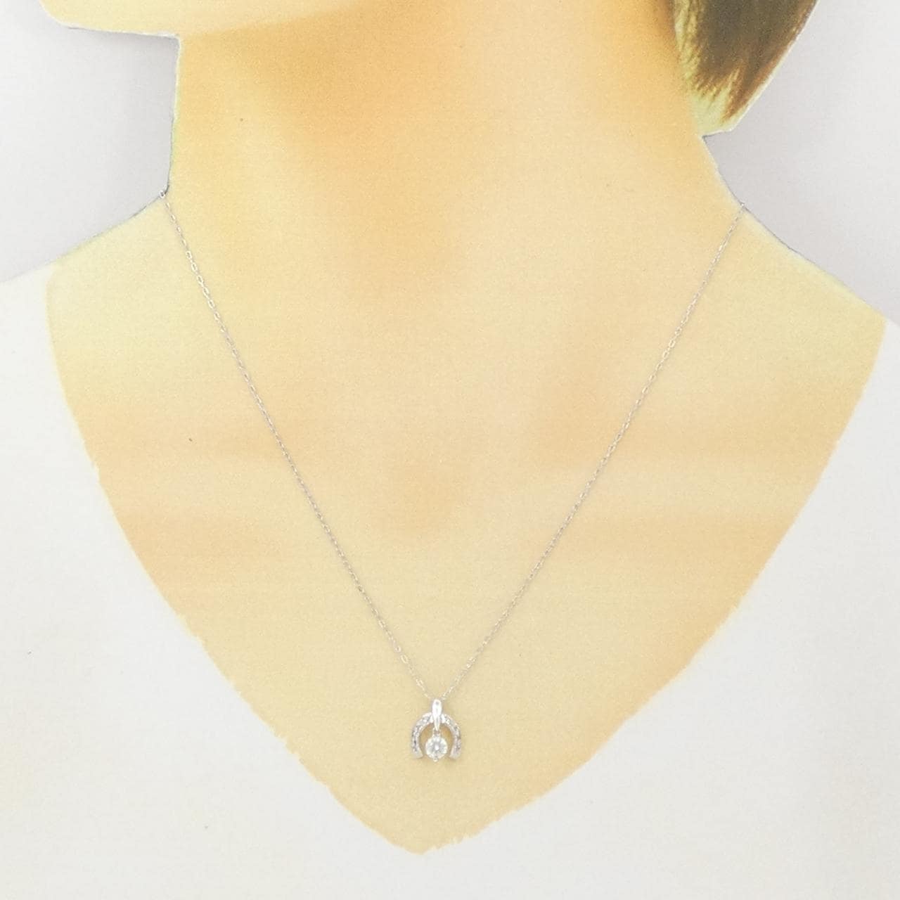 K18WG ダイヤモンド ネックレス 0.35CT