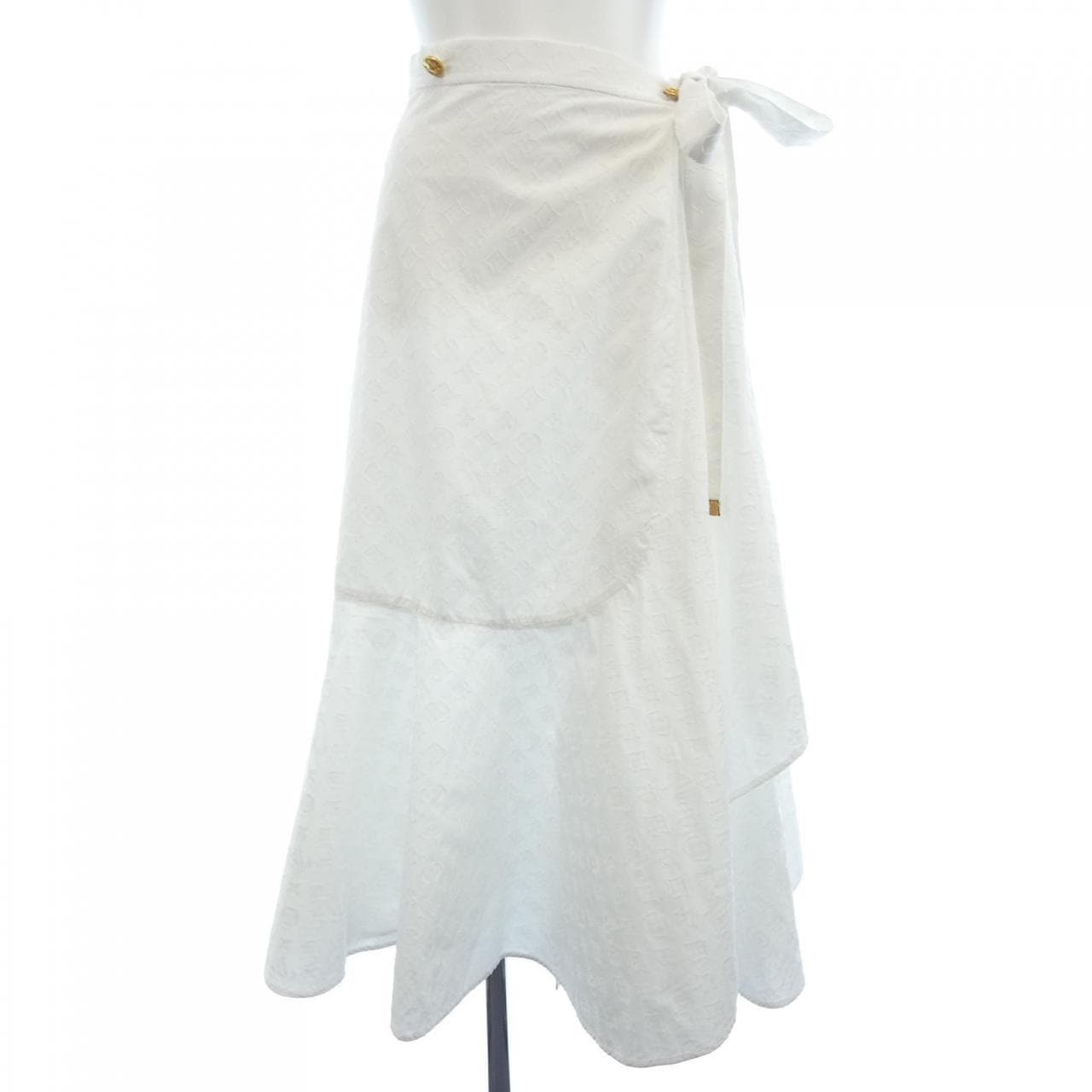 ルイヴィトン LOUIS VUITTON モノグラムレリーフフラウンスラップスカート FNSK18AQV スカート