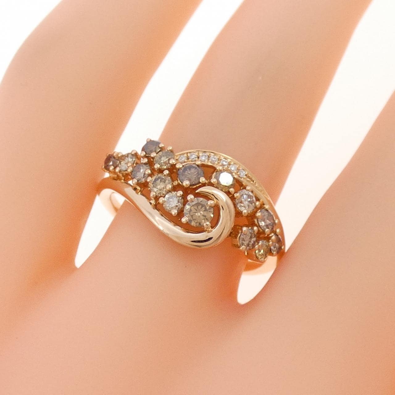 K18PG ダイヤモンド リング 0.64CT