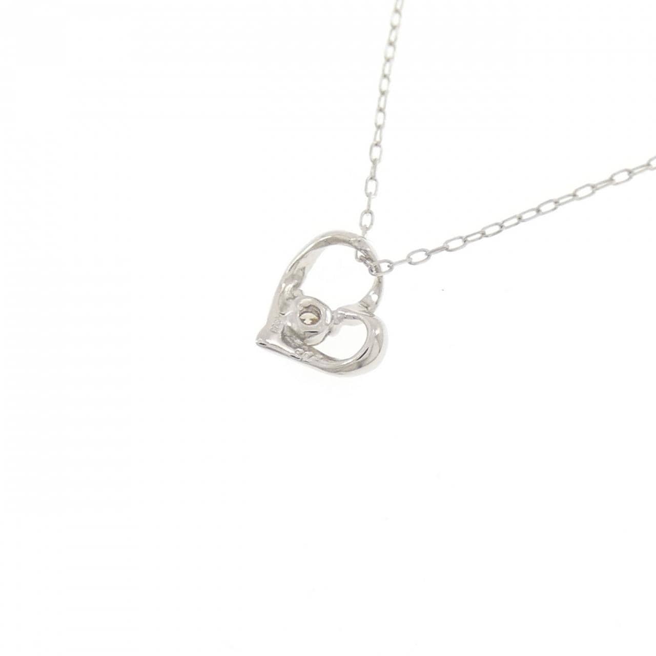 PT900 ハート ダイヤモンド ネックレス 0.02CT