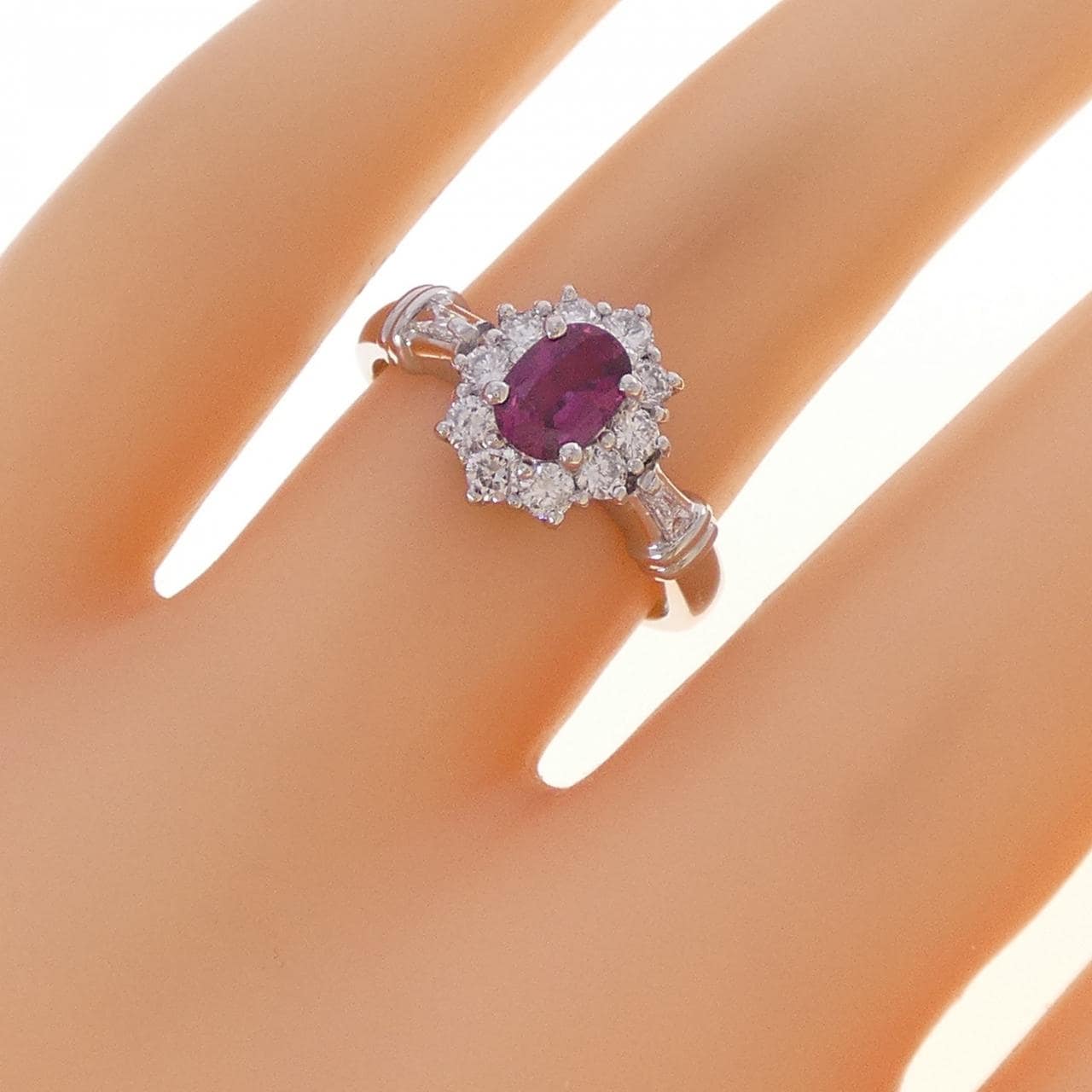 PT900 ルビー リング 0.51CT