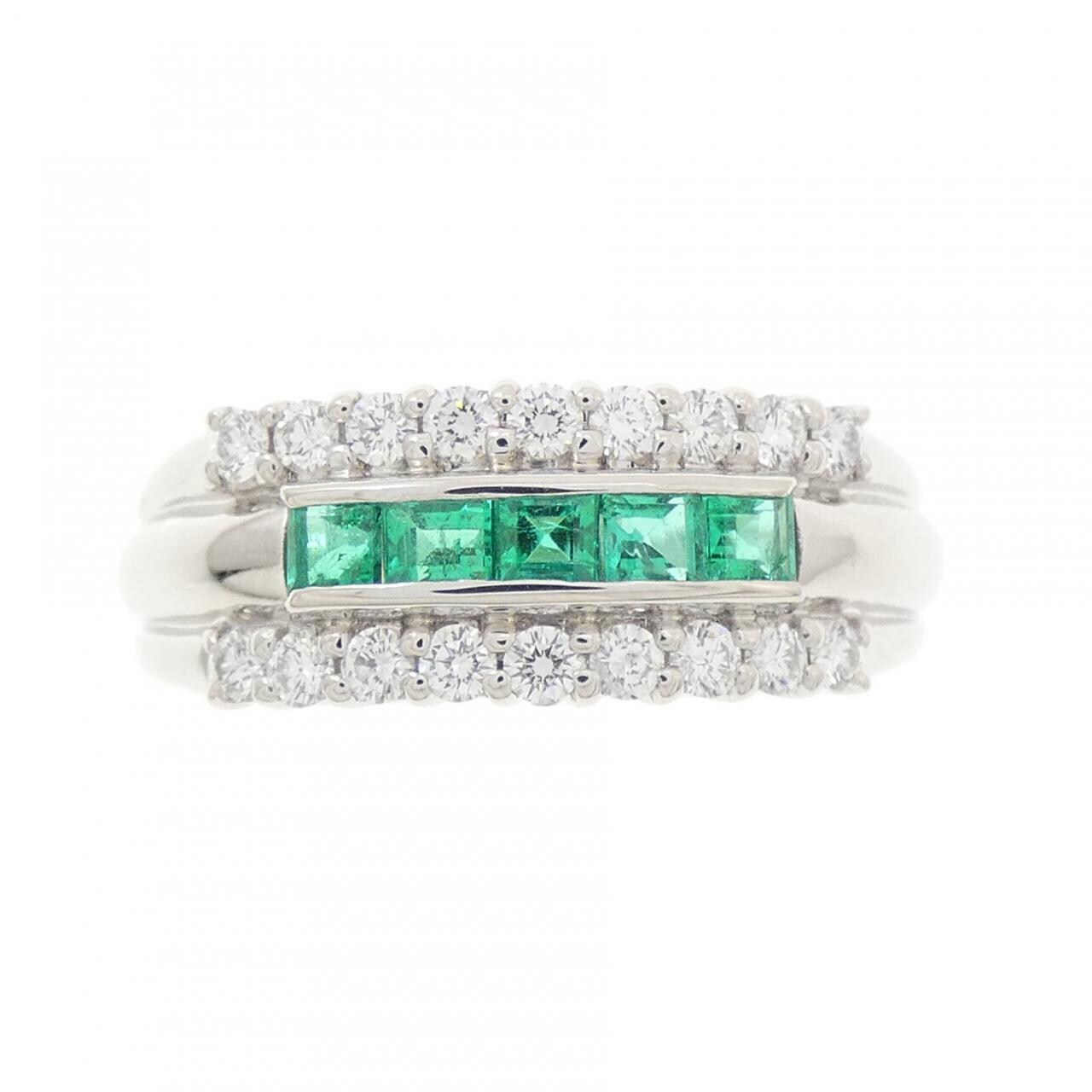 PT900 エメラルド リング 0.31CT