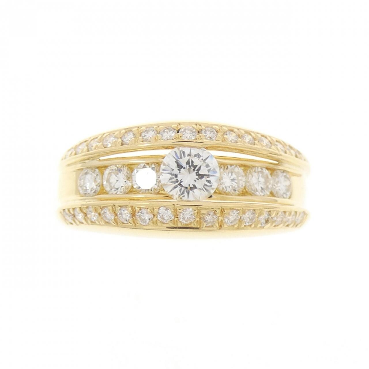 K18YG ダイヤモンド リング 0.24CT