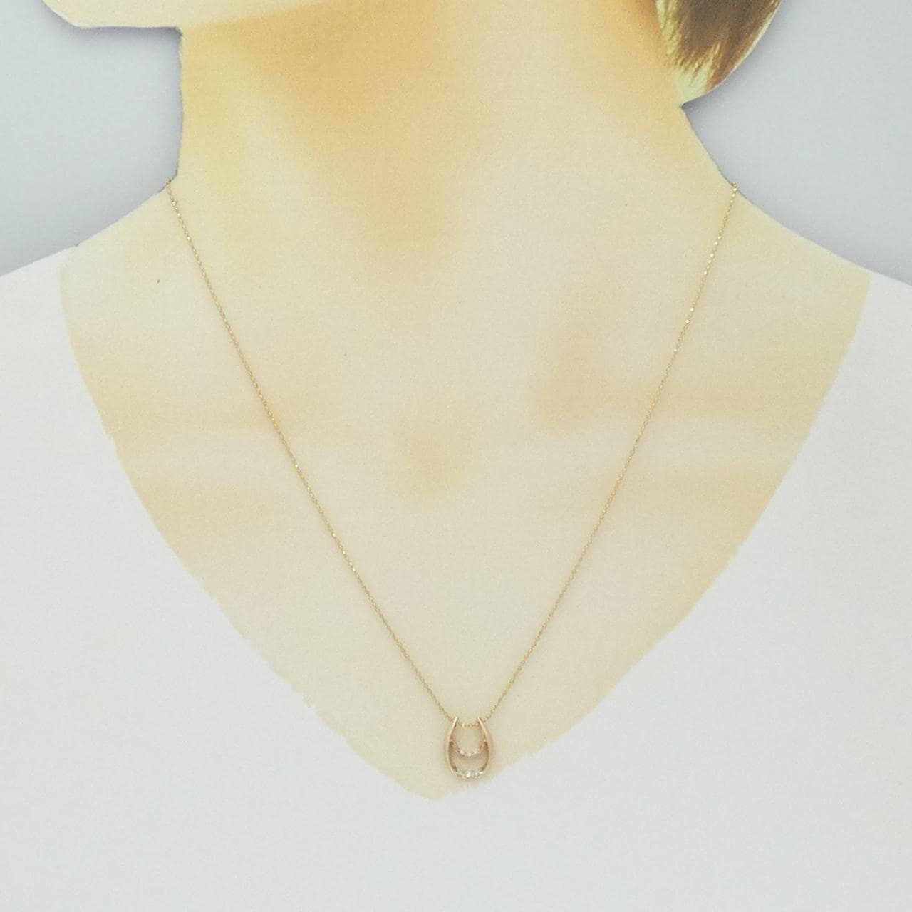 K18PG ダイヤモンド ネックレス 0.06CT