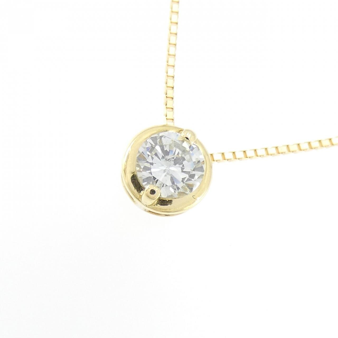 K18YG ソリティア ダイヤモンド ネックレス 0.348CT