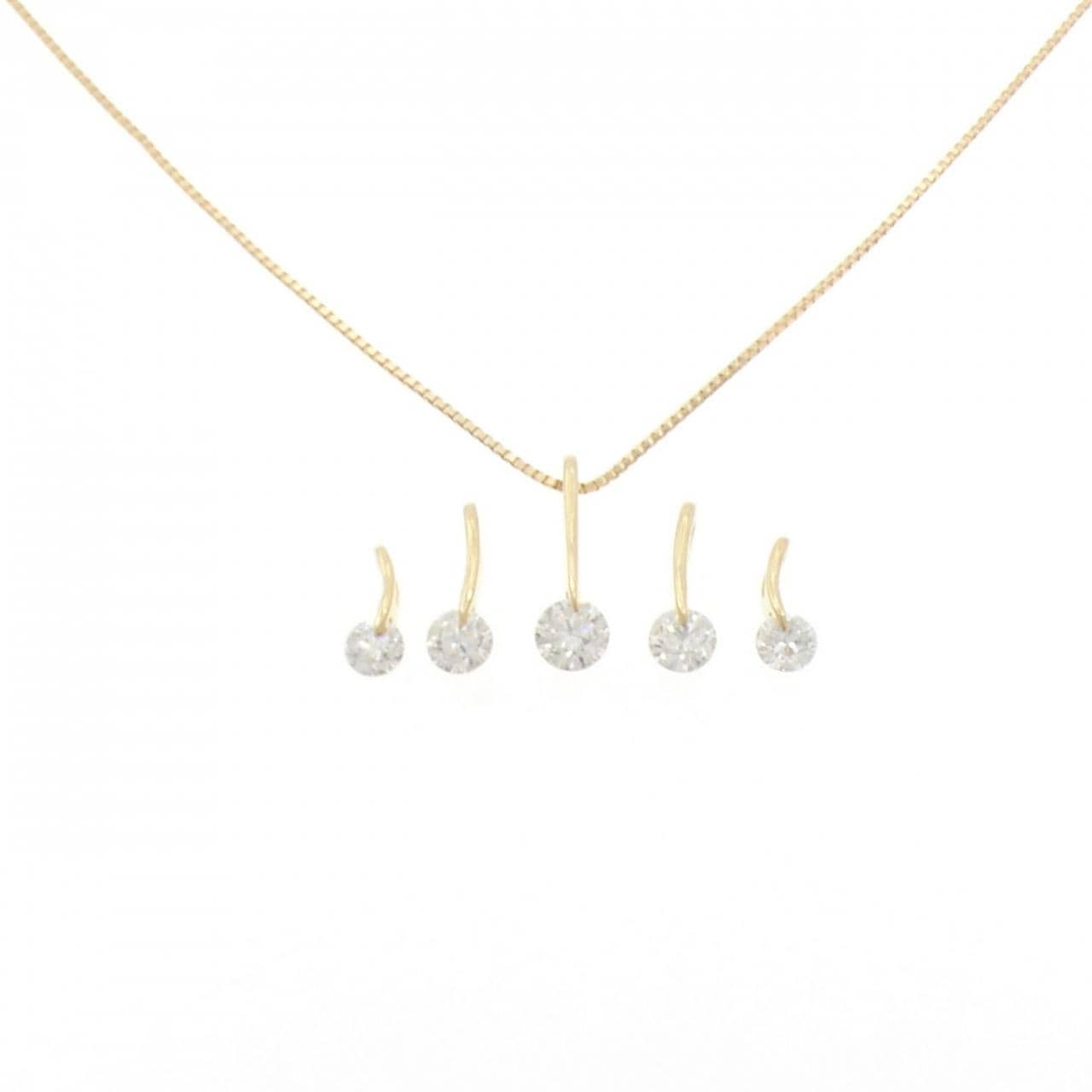 K18YG 2WAY ダイヤモンド ネックレス 2.00CT