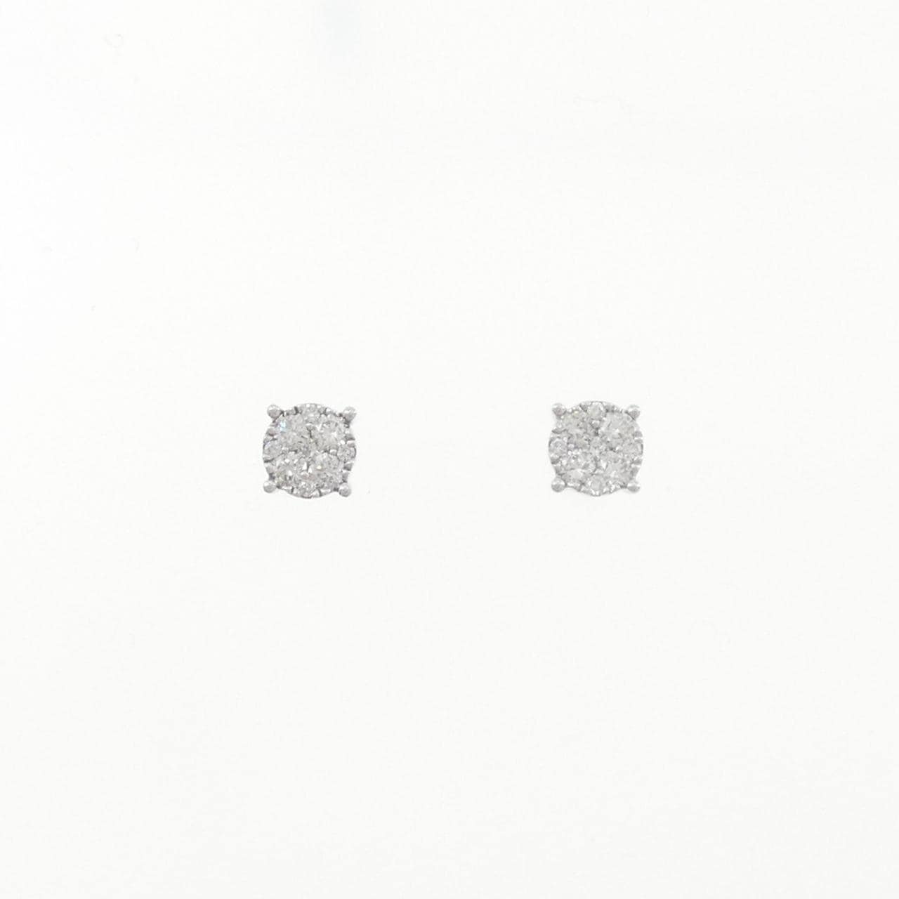 750WG/K18WG ダイヤモンド ピアス 0.34CT