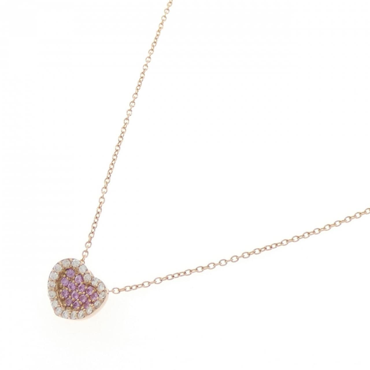 ポンテヴェキオ ハート サファイヤ ネックレス 0.14CT