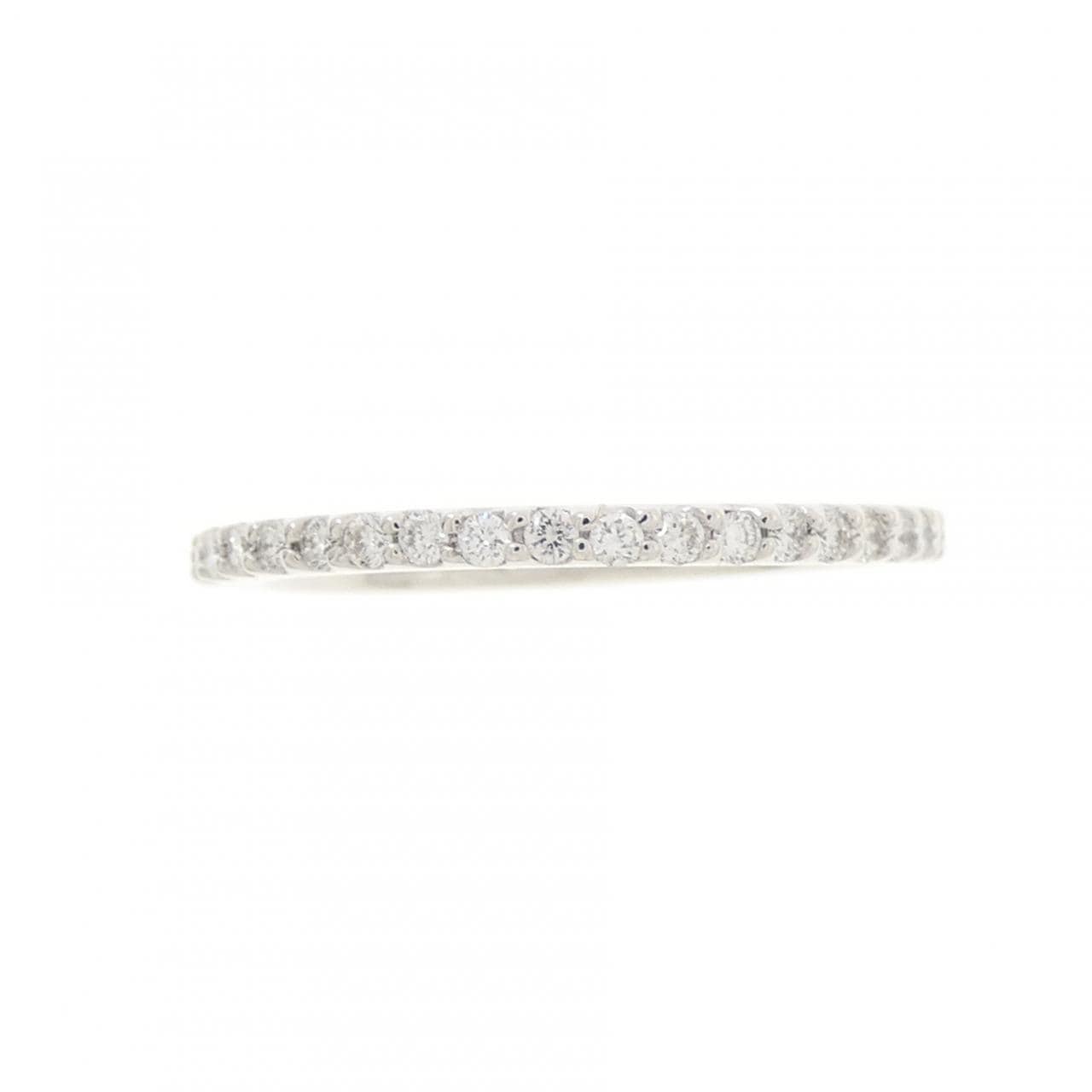 K18WG ハーフエタニティ ダイヤモンド リング 0.20CT