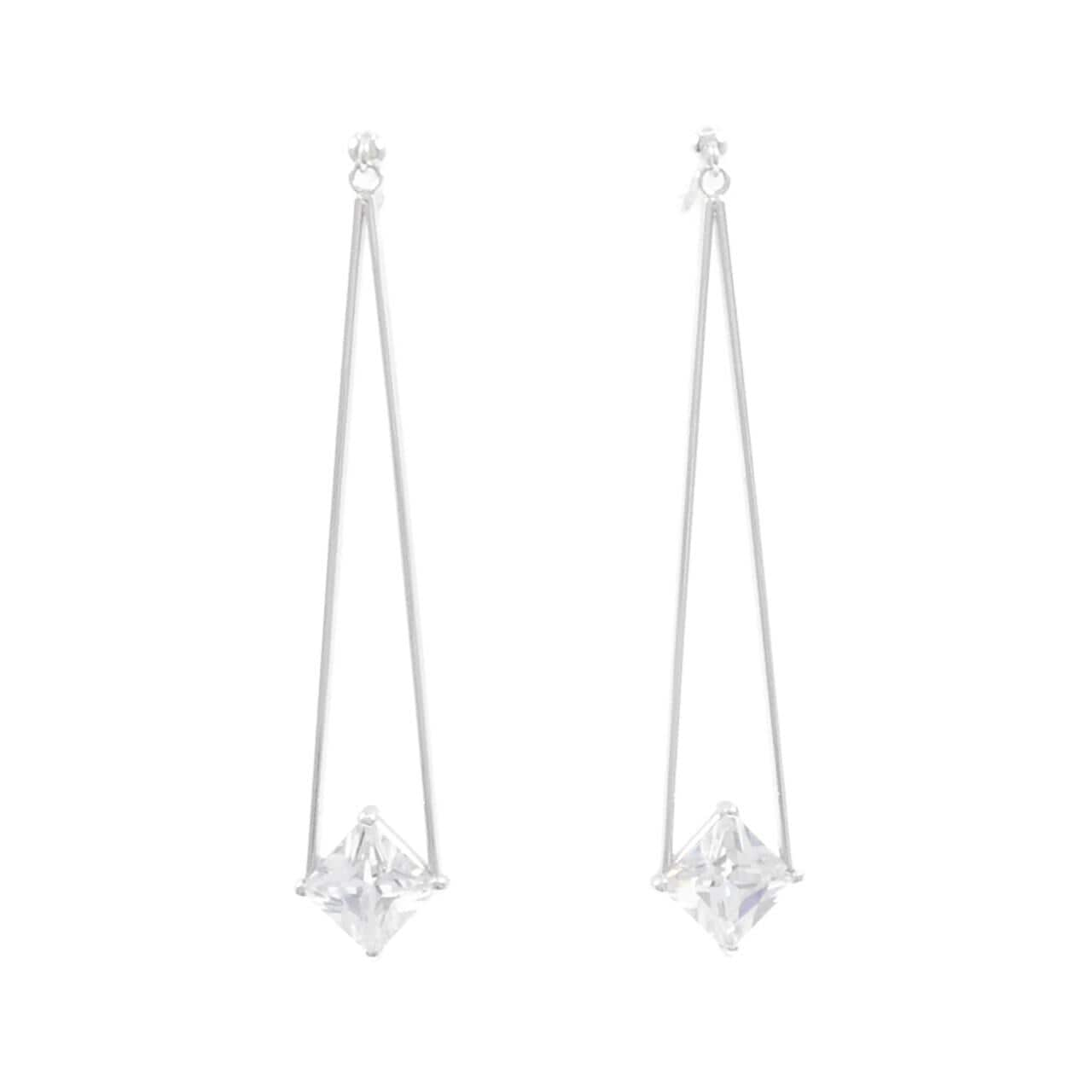 K14WG cubic earrings