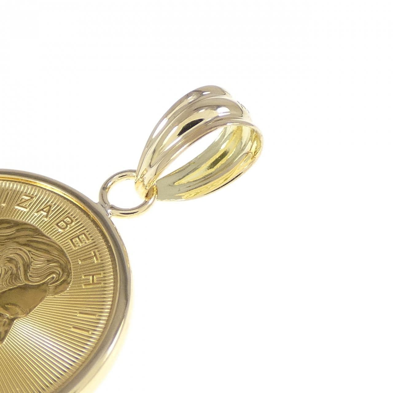 K18YG (frame) coin pendant