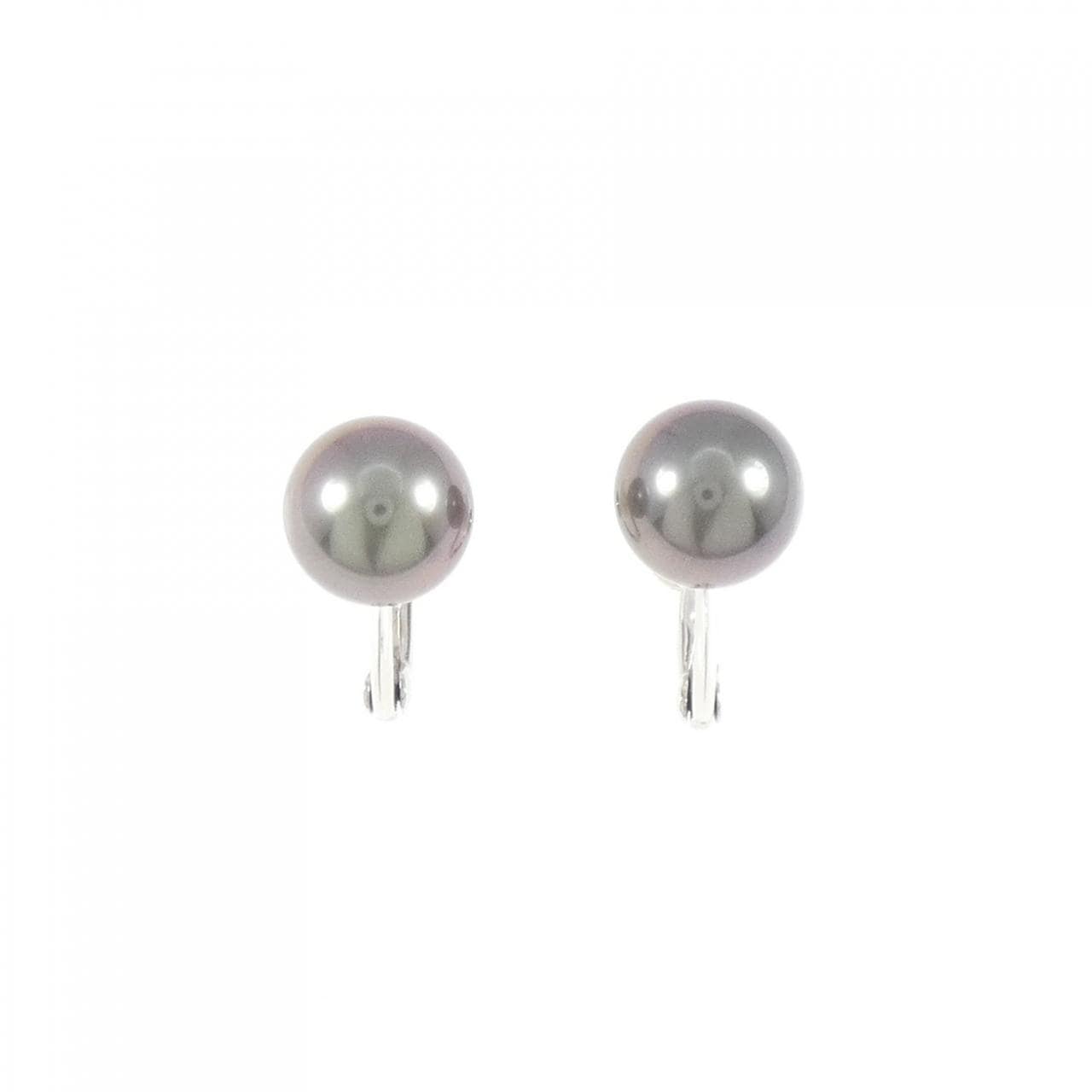 ミキモト 黒蝶パール イヤリング 9.3mm
