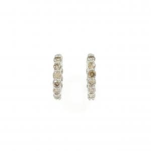 PT950 ダイヤモンド フープ ピアス 0.50CT
