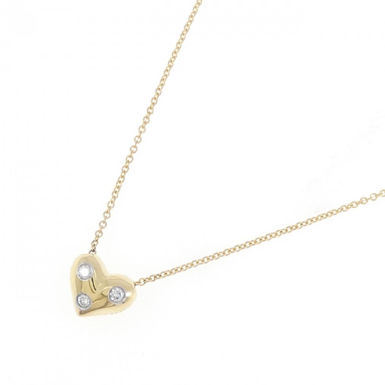 TIFFANY dots pinched heart necklace