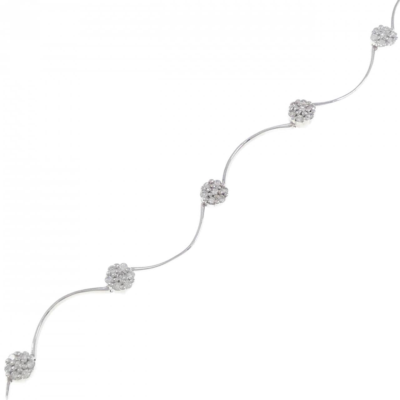 K18WG Diamond Bracelet 0.66CT