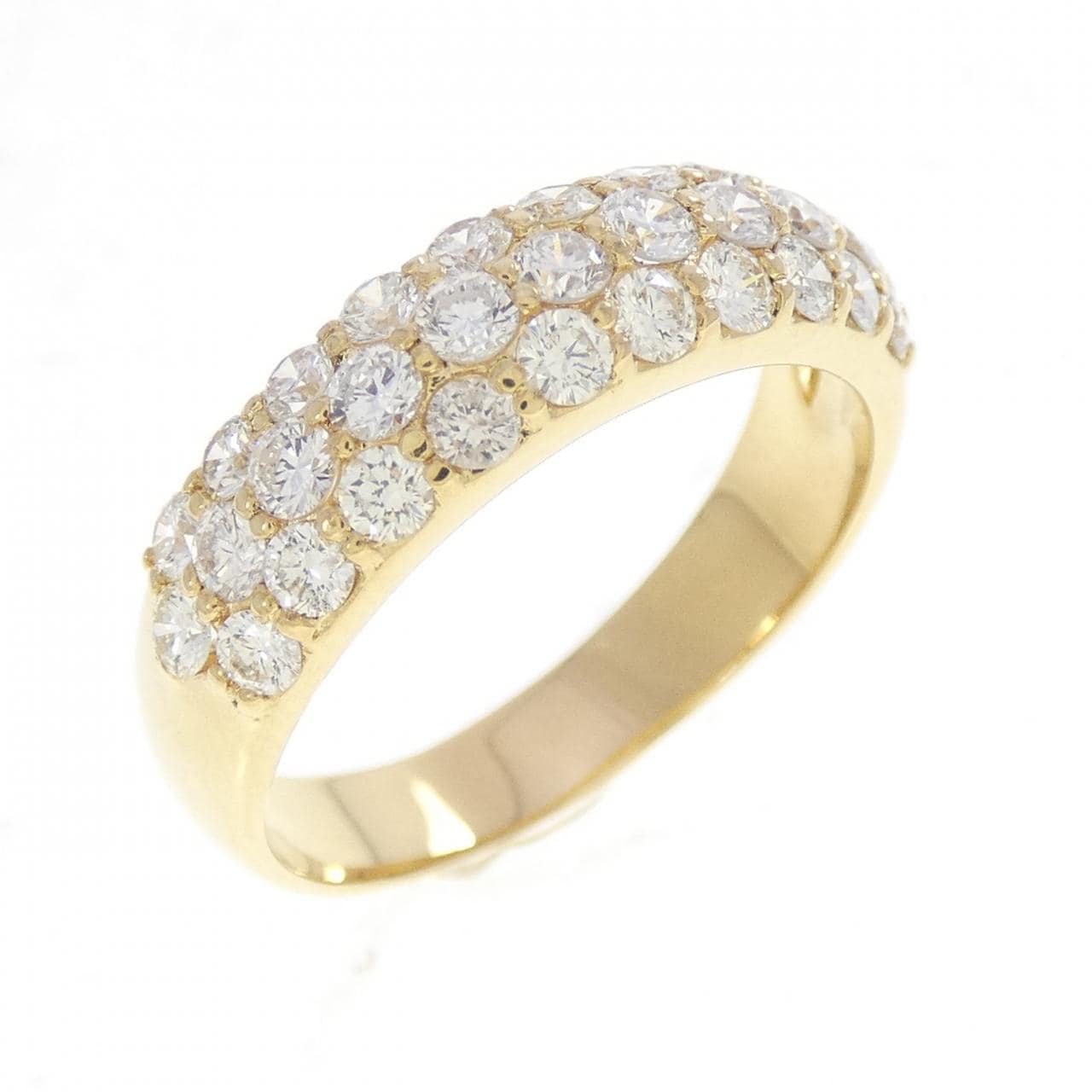 K18YG パヴェ ダイヤモンド リング 1.01CT