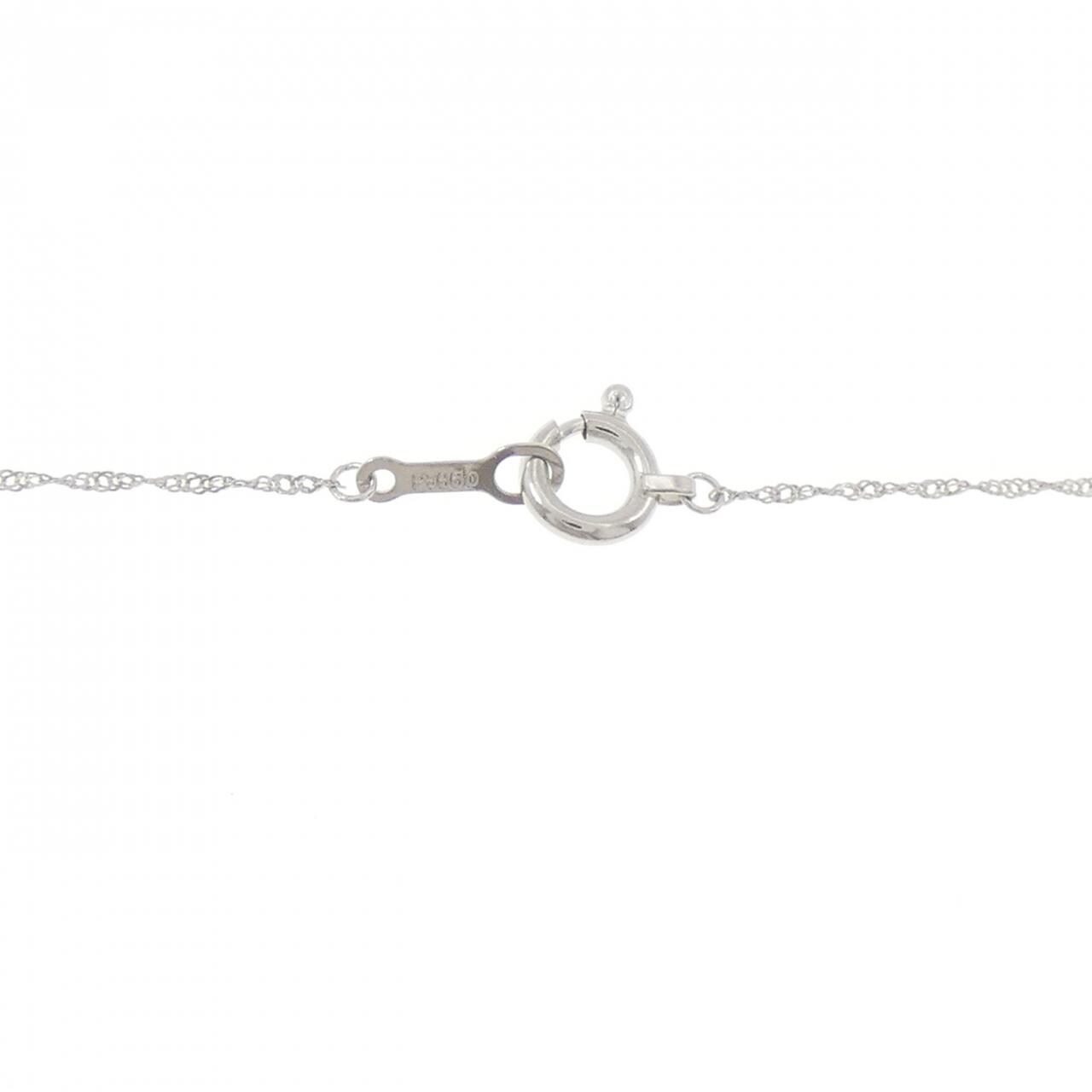 PT999/PT850 ソリティア ダイヤモンド ネックレス 0.4CT