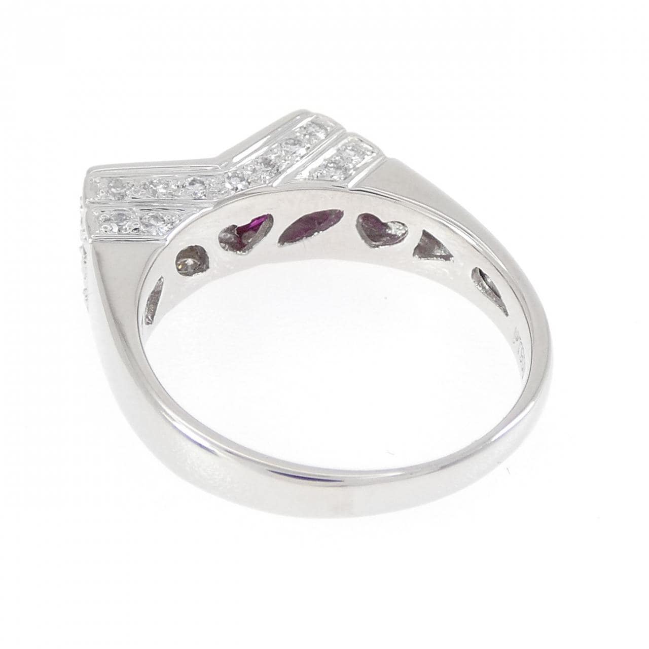 PT900 ルビー リング 0.35CT