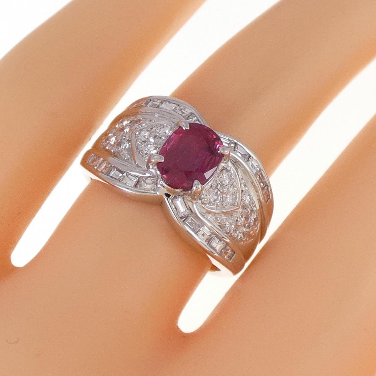 PT ルビー リング 0.78CT