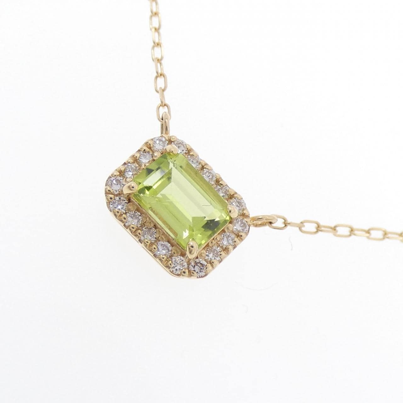 [BRAND NEW] K18YG Peridot Necklace 0.58CT