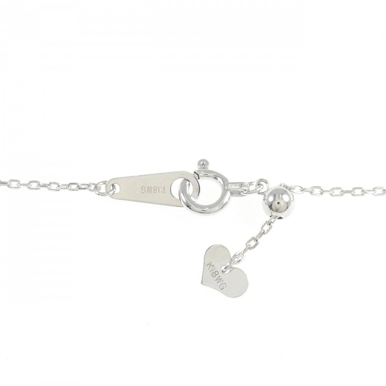 K18WG クロス ダイヤモンド ネックレス 0.21CT