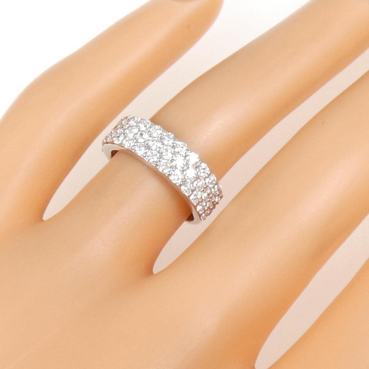 PT900 パヴェ ダイヤモンド リング 1.00CT
