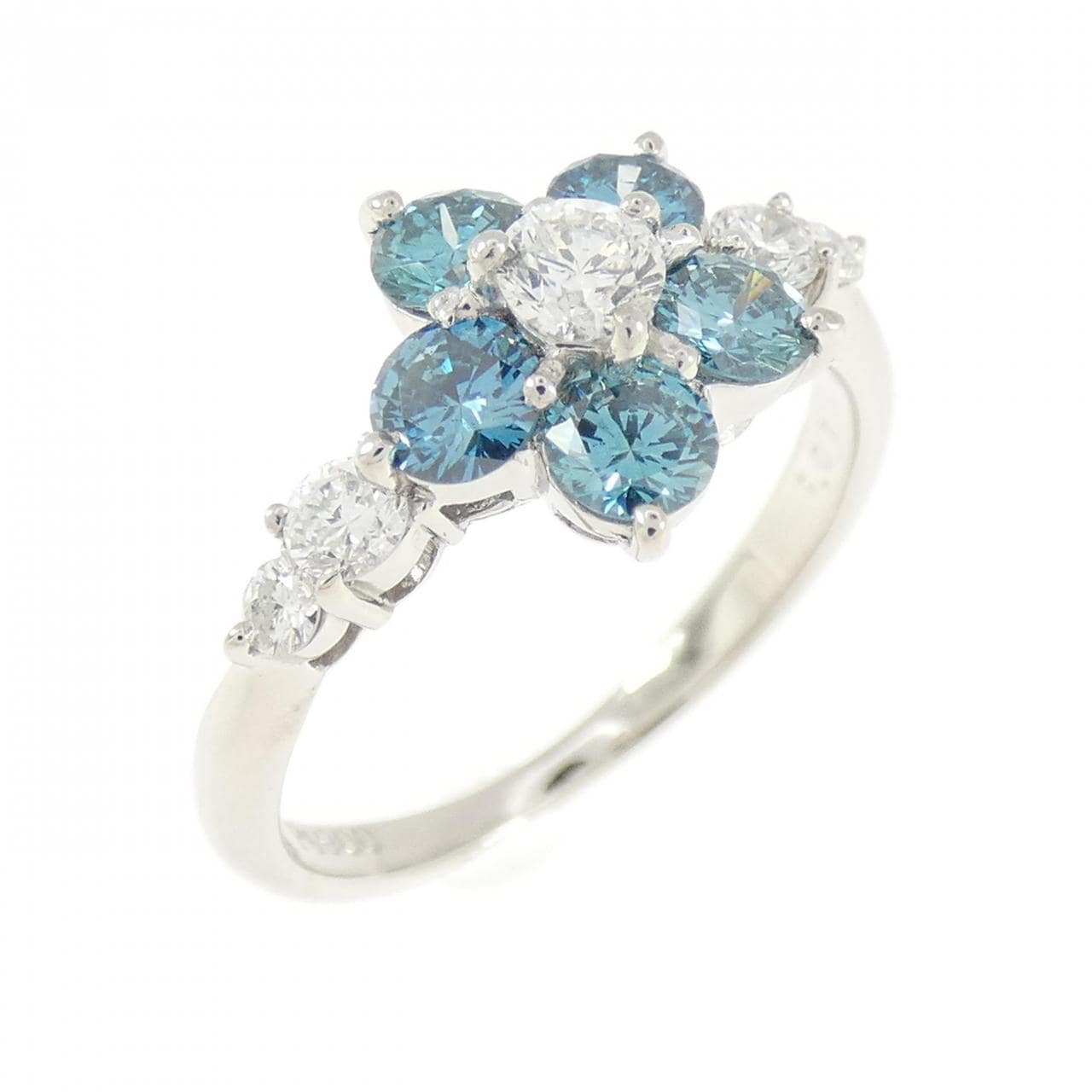 PT900 フラワー ダイヤモンド リング 1.01CT