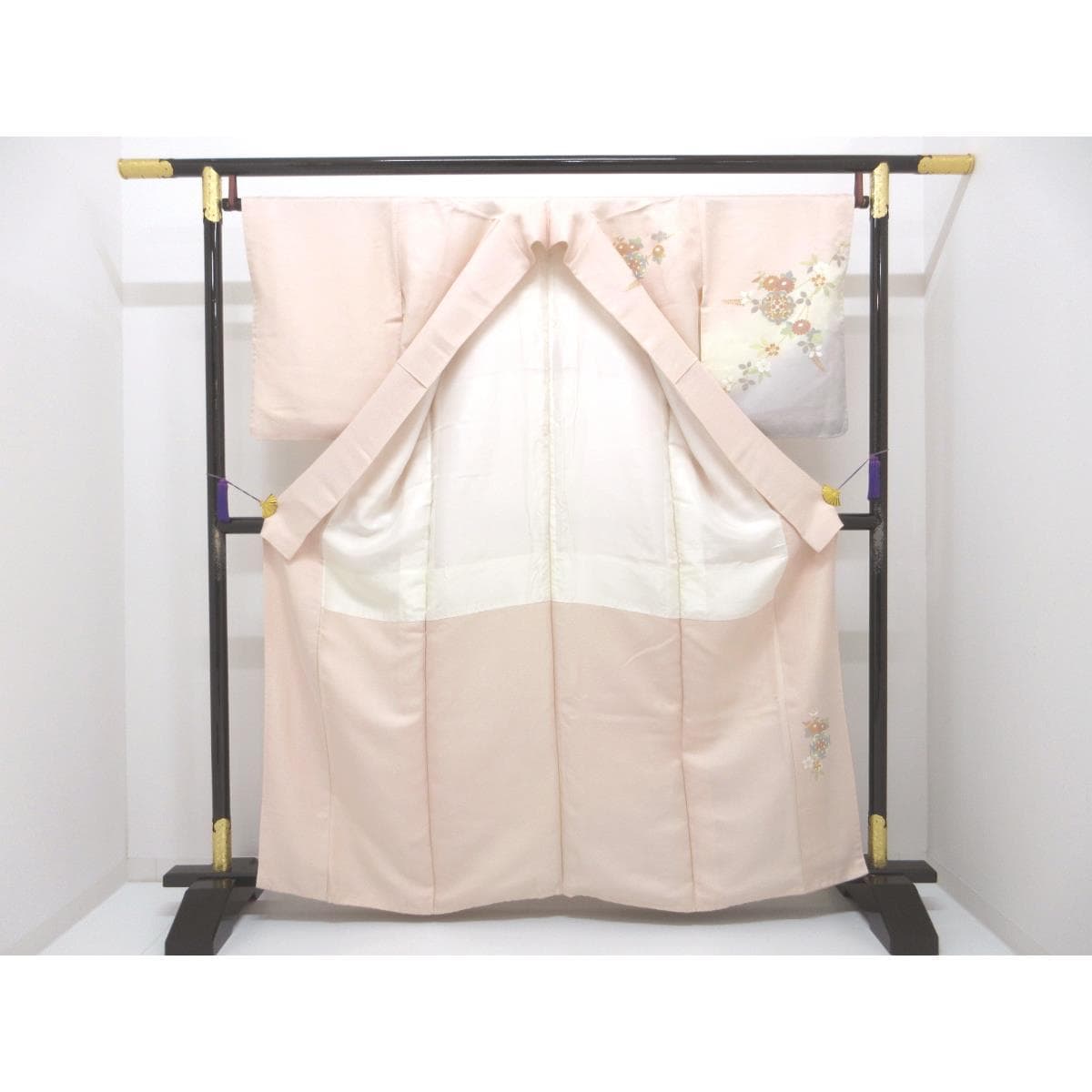 訪問着　友禅金彩加工　螺鈿入りボカシ染