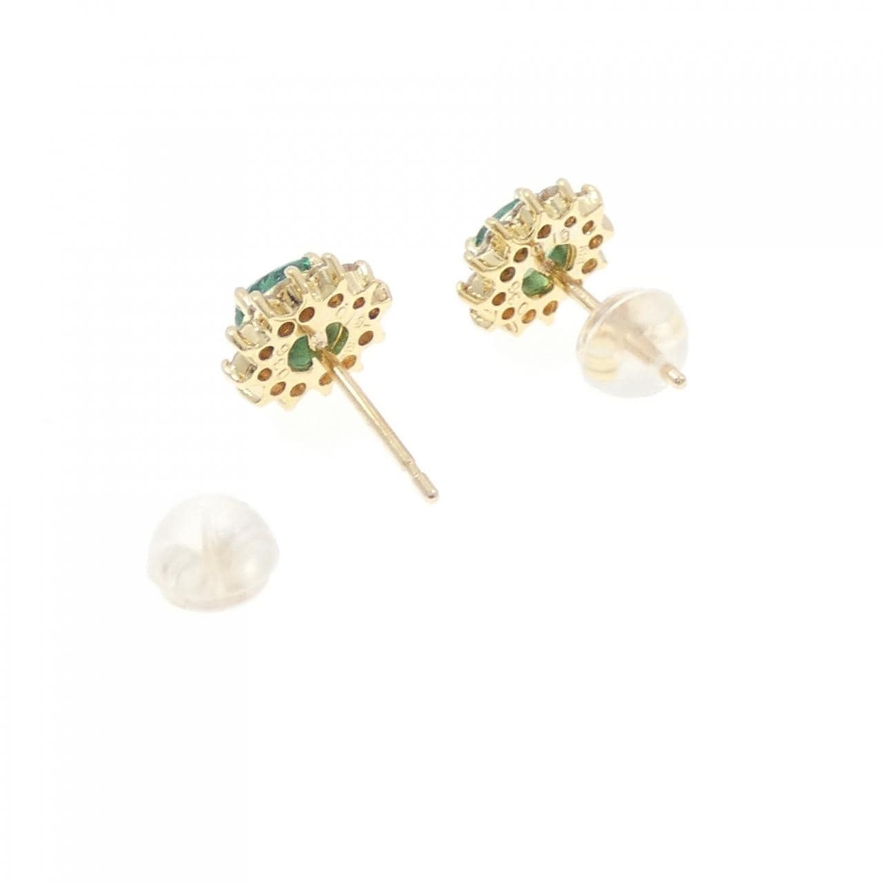 K18YG エメラルド ピアス 0.72CT