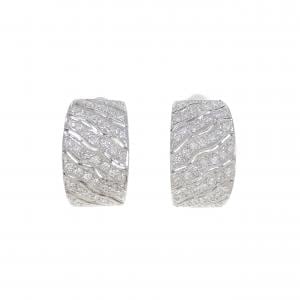 K18WG ダイヤモンド ピアス 0.80CT