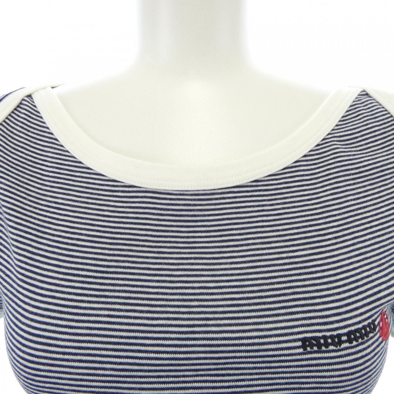 ミュウミュウ MIU MIU PETIT BATEAU リブジャージーTシャツ MJN563 SOOO 161J Tシャツ