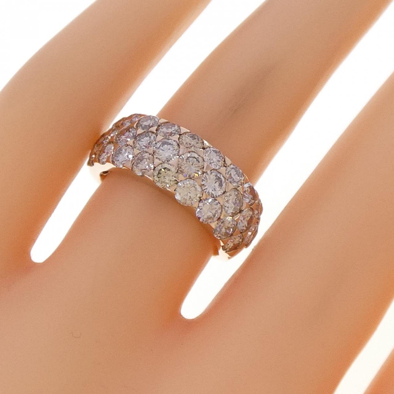 K18PG ダイヤモンド リング 2.50CT