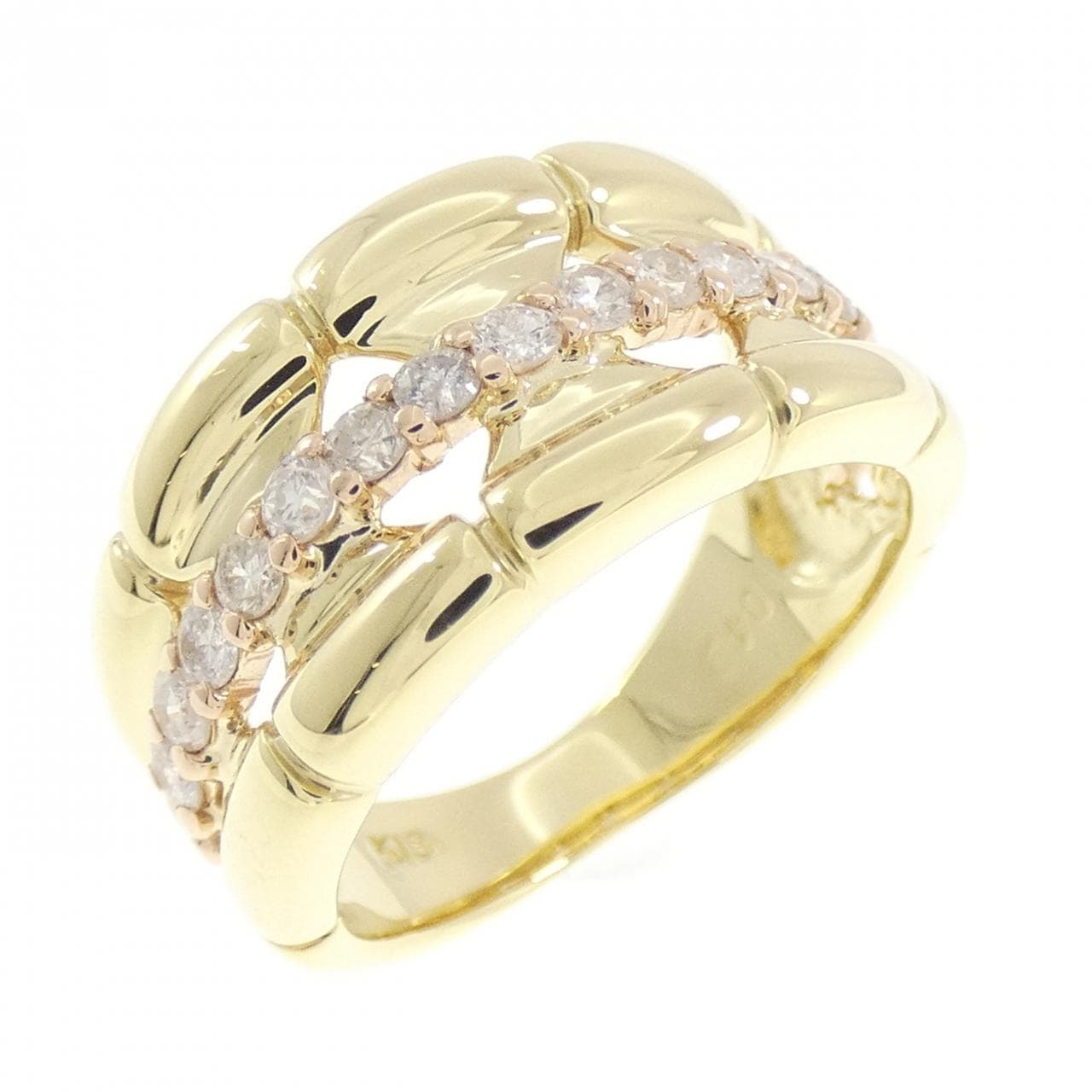 K18YG/K18PG ダイヤモンド リング 0.43CT