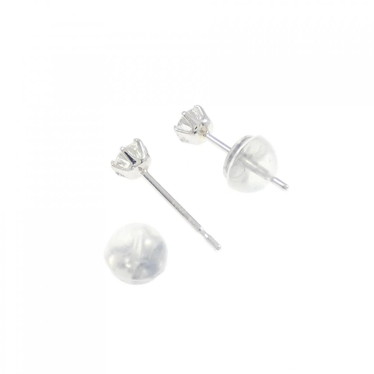 PT900 ソリティア ダイヤモンド ピアス 0.30CT
